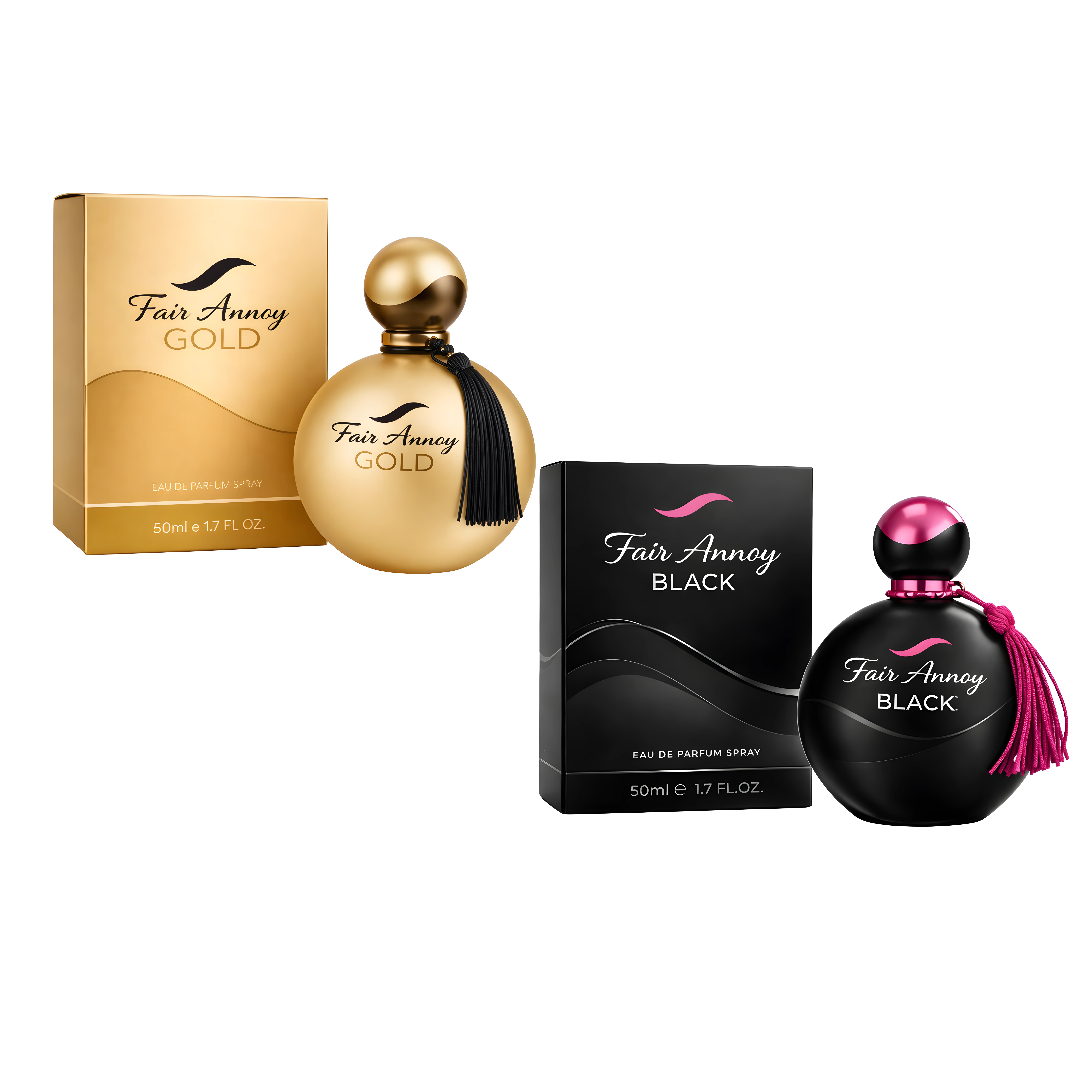 fair annoy gold & black women’s perfume combo 2x50ml long lasting eau de parfum